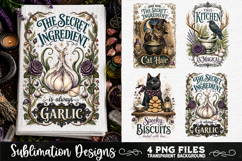 Magic Witchy Kitchen Towels PNG Sublimation Designs 4 Files Product Image 2