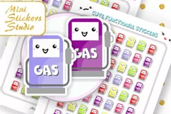 Kawaii Fill cars with Gas Reminder Gas station Stickers Product Image 1
