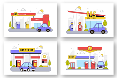 10 Gas Station Vector Illustration Product Image 2