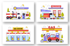 10 Gas Station Vector Illustration Product Image 3