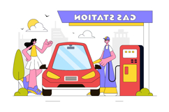 10 Gas Station Vector Illustration Product Image 4