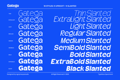 Gatega - Modern Inktrap Sans Serif Font Family Product Image 2
