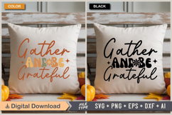 Gather And Be Grateful SVG File | Fall Retro SVG Product Image 3