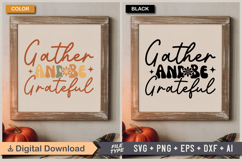 Gather And Be Grateful SVG File | Fall Retro SVG Product Image 5