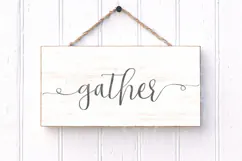Gather Sign Svg, Autumn Door Sign Svg Product Image 1