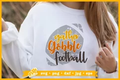 Gather Gobble Football SVG | Funny Thanksgiving SVG Product Image 1