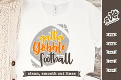 Gather Gobble Football SVG | Funny Thanksgiving SVG Product Image 2