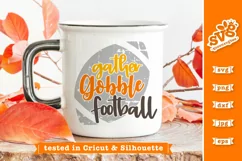Gather Gobble Football SVG | Funny Thanksgiving SVG Product Image 3
