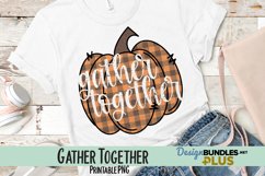 Gather Together Plaid Pumpkin Sublimation PNG Product Image 1