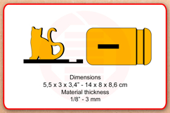 Laser cut SVG files Cat Cell phone stand holder template Product Image 2