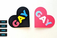 LGBT Gay Heart Papercut Corner Bookmark Product Image 2