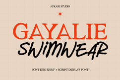 Gayalie Swimwear - Serif and Script Font Duo Typeface Product Image 1