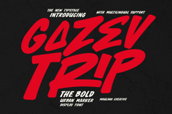 Gazev Trip Bold Urban Marker Display Font Product Image 1