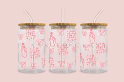 Bundle 6 Valentine Libbey Can Glass Wrap SVG Product Image 8