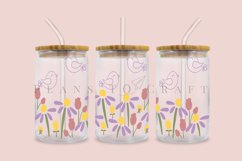 Bundle 6 Spring Floral Libbey Can Glass Wrap SVG 16oz 20oz Product Image 2