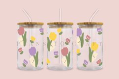 Bundle 6 Spring Floral Libbey Can Glass Wrap SVG 16oz 20oz Product Image 4