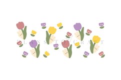 Bundle 6 Spring Floral Libbey Can Glass Wrap SVG 16oz 20oz Product Image 5
