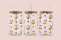 Bundle 6 Spring Floral Libbey Can Glass Wrap SVG 16oz 20oz Product Image 6