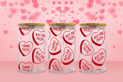 Bundle 6 Valentine Libbey Can Glass Wrap SVG Product Image 5