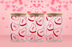 Bundle 6 Valentine Libbey Can Glass Wrap SVG Product Image 6