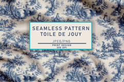Blue Countryside Toile de Jouy Seamless Pattern Product Image 1