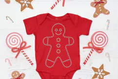 Large Gingerbread Man Rhinestone Template SVG