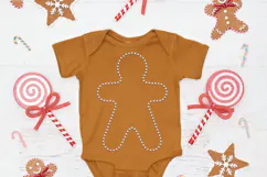 Large Gingerbread Man Rhinestone Template SVG