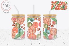 Glass Can 16oz Holiday Fruit, Rosemary Sublimation Tumbler Product Image 1