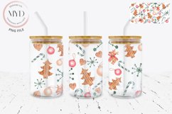 Glass Can 16oz Holiday Ornament, Cookies Sublimation Tumbler Product Image 1