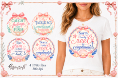 Girly Coastal Fishing Quotes PNG | Shell &amp; Pearl Product Image 1