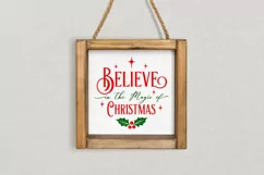 Christmas svg farmhouse sign Believe in the Magic, pillow Product Image 3