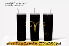 Zodiac sign aries tumbler,20 oz skinny tumbler sublimation Product Image 1