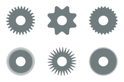 Gear Mechanism SVG Bundle | 6 Mechanical Icons Product Image 1