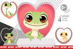 Clipart Heart Gecko Product Image 1