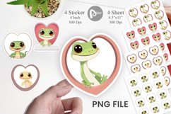 Sticker Heart Gecko Product Image 1