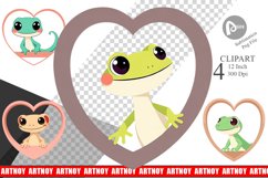 Clipart Heart Gecko Product Image 1