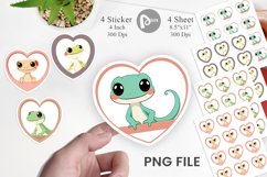 Sticker Heart Gecko Product Image 1