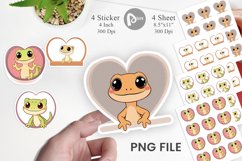 Sticker Heart Gecko Product Image 1
