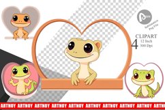 Clipart Heart Gecko Product Image 1