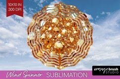 Gem Wind Spinner Sublimation PNG - Crystal Round Template Product Image 1
