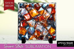 Gem Slate PNG - Crystal Square Slate Sublimation Product Image 1