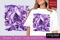 Gem Square Tshirt Background - Crystal PNG Sublimation Product Image 1
