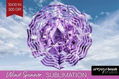 Gem Wind Spinner Sublimation PNG - Crystal Round Template Product Image 1