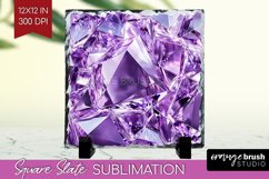 Gem Slate PNG - Crystal Square Slate Sublimation Product Image 1