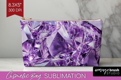 Gem Cosmetic Bag - Crystal Makeup Bag PNG Sublimation Product Image 1
