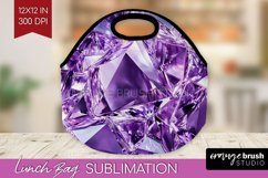 Gem Lunch Bag - Crystal Lunch Bug PNG Sublimation Product Image 1