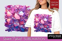 Gem Square Tshirt Background - Crystal PNG Sublimation Product Image 1