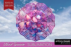 Gem Wind Spinner Sublimation PNG - Crystal Round Template Product Image 1