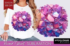 Gem Round Tshirt Background - Crystal PNG Sublimation Product Image 1