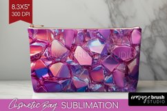 Gem Cosmetic Bag - Crystal Makeup Bag PNG Sublimation Product Image 1